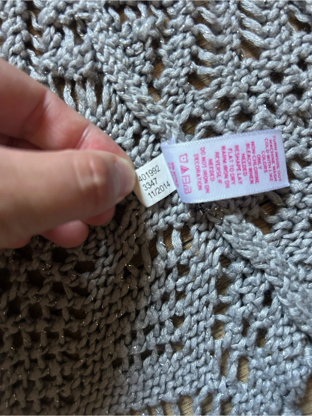 Justice open knit